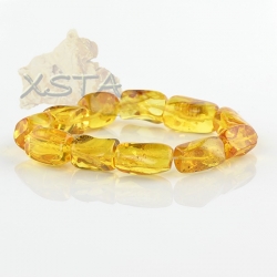 Insect amber bracelet yellow color